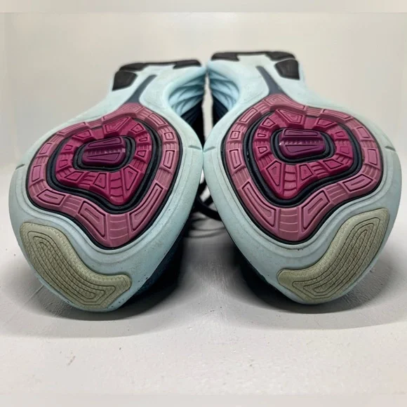 Women's Nike Flyknit Lunar 3 Blue and Pink Running shoes Size 7 - Picture 8 of 11